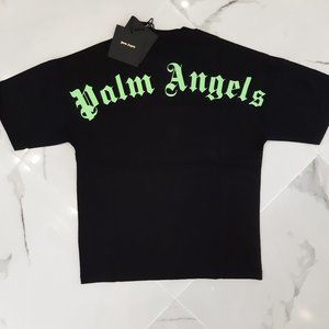 PALM ANGELS OVERSIZE BLACK COTTON TEE